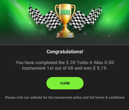 cabralfilho fatura o Turbo 6-Max e leva o título no 888poker